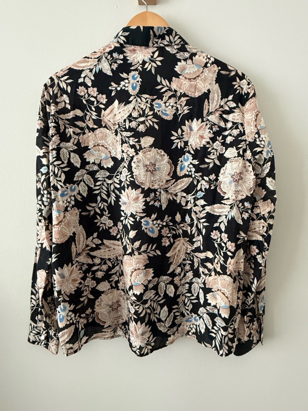 NWT - Sezane - Pierro Shirt - Black / Floral Print - Picture 8 of 11
